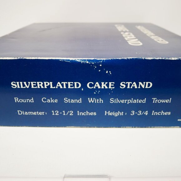 Silverplated Round Cake Stand 12.5" Diameter - Picture 3 of 9